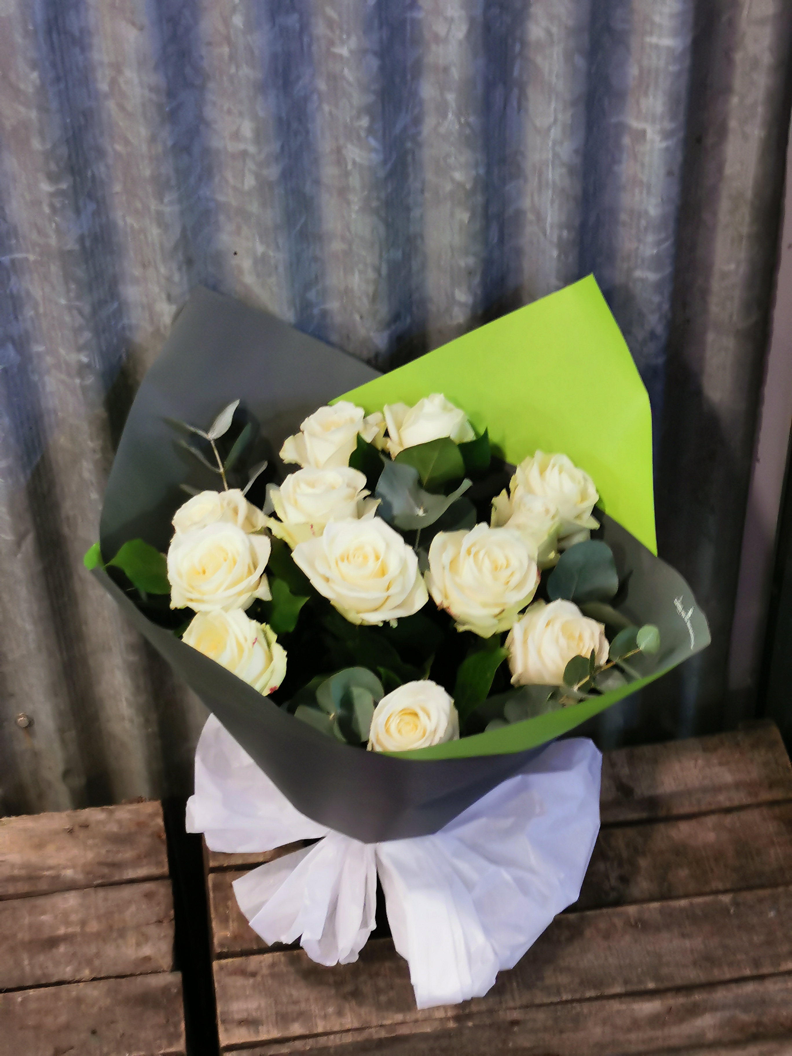 Bouquet de rose blanche - Chlorophylle